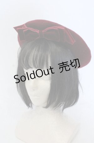画像: Maria pipi / ベルベットリボンベレー  ボルドー O-25-05-29-1011-EL-AC-IG-OS