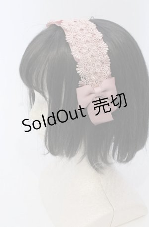 画像: m petit by misako / AMレースカチューシャ  ピンク O-25-04-27-033-LO-AC-IG-OS