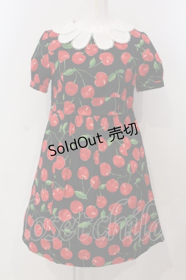 画像1: Jane Marple / Royal Cherryワンピース M クロ×アカ O-25-04-28-001-JM-OP-OW-OS (1)