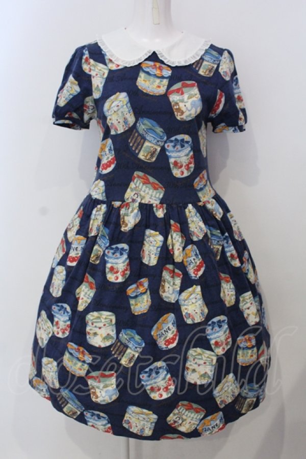 画像1: Jane Marple / アニバーサリーHAT BOXミニワンピース M ネイビー O-25-04-28-004-JM-OP-OW-OS (1)