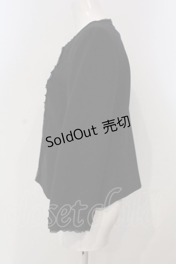 画像2: Jane Marple Dans Le Salon / ナポレオンノーカラージャケット M クロ O-25-04-28-035-JM-JA-OW-OS (2)