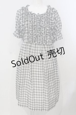 画像: Jane Marple / シアーギンガムのフリルドレス M クロ O-25-04-28-006-JM-OP-OW-OS