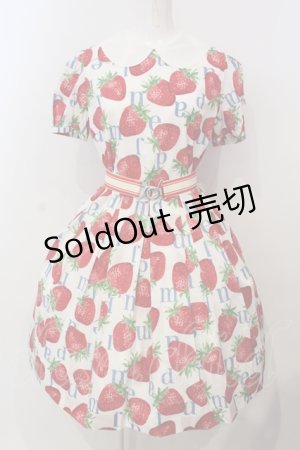 画像: Jane Marple / Strawberry Meets Logoのワンピース M シロ O-25-04-28-007-JM-OP-OW-OS