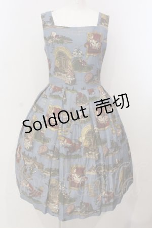 画像: Jane Marple / Glass Aliceのスクエアドレス M ブルー O-25-04-28-066-JM-OP-IG-OS