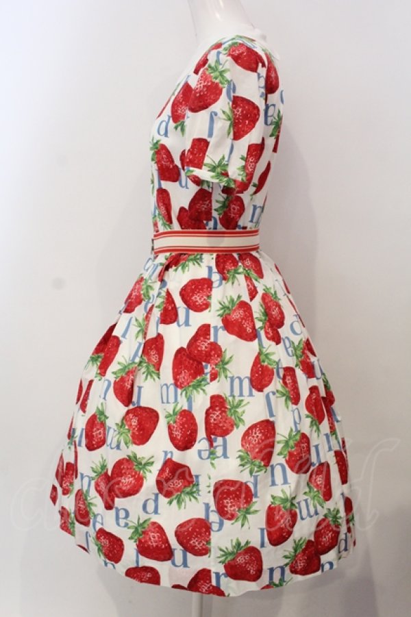 画像3: Jane Marple / Strawberry Meets Logoのワンピース M シロ O-25-04-28-007-JM-OP-OW-OS (3)
