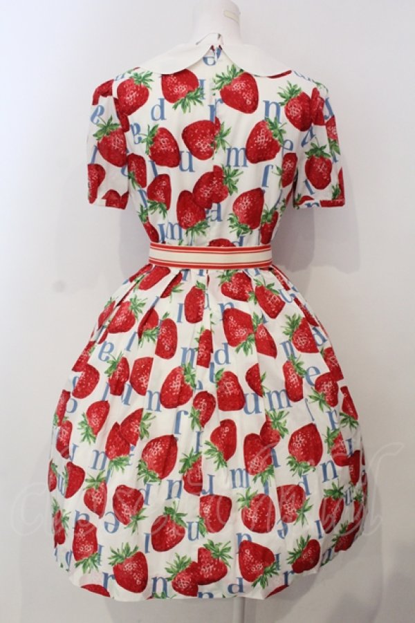 画像4: Jane Marple / Strawberry Meets Logoのワンピース M シロ O-25-04-28-007-JM-OP-OW-OS (4)