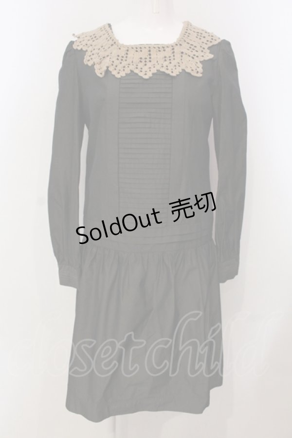 画像1: Jane Marple / レースヨークワンピース M チャコール O-25-04-28-074-JM-OP-OW-OS (1)