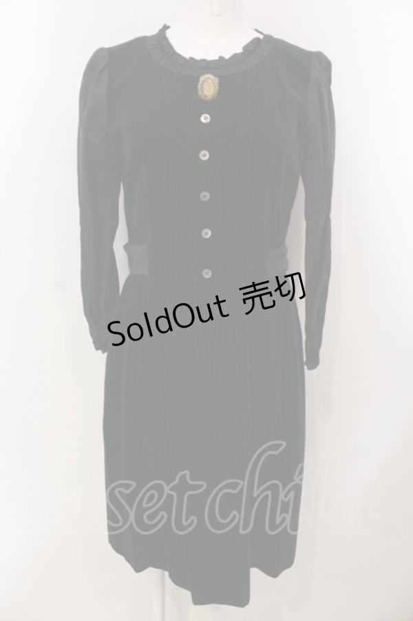 画像1: 【SALE】Jane Marple / ベルベットワンピース（2008） M クロ O-25-04-28-077-JM-OP-IG-ZT465 (1)