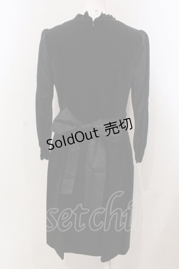 画像4: 【SALE】Jane Marple / ベルベットワンピース（2008） M クロ O-25-04-28-077-JM-OP-IG-ZT465 (4)
