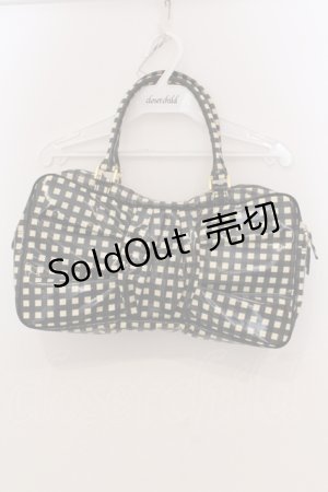 画像: Emily Temple cute / ギンガムリボン型Bag  クロ×アイボリー系 O-25-04-28-078-ET-BG-OW-OS