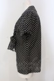 画像2: Jane Marple / フロントリボンドットブラウス M クロ O-25-04-28-022-JM-BL-OW-OS (2)