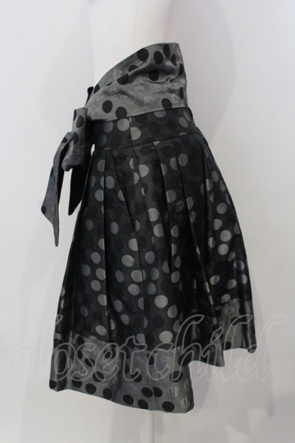 画像2: Jane Marple / ジャガードドットスカート M クロ×グレー O-25-04-28-025-JM-SK-OW-OS (2)