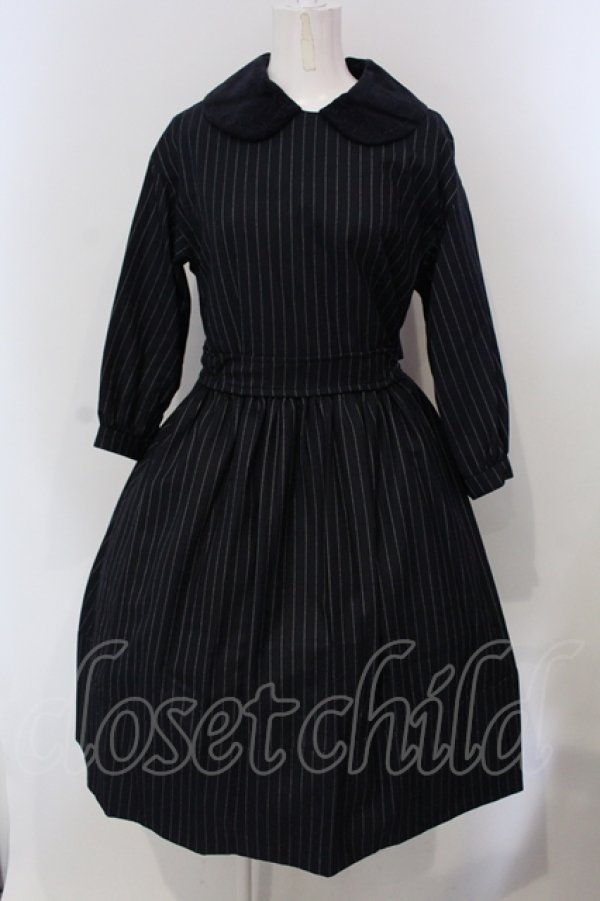 画像1: Jane Marple / シャンブレークロスのワンピース M ネイビー O-25-04-29-001-JM-OP-IG-OS (1)