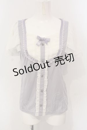 画像: axes femme / 花柄切替プルオーバー  ラベンダー O-25-04-29-025-AX-TO-IG-OS