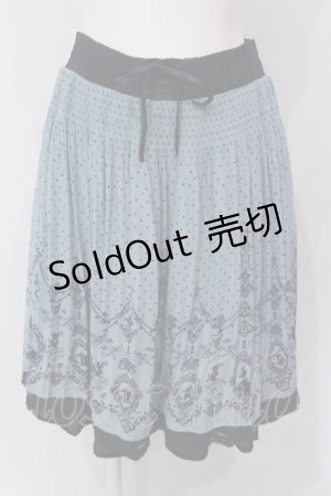 画像: axes femme / アリス柄スカート  ブルー O-25-04-29-029-AX-SK-IG-OS