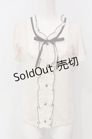 画像: axes femme / ヨークカットトップス  アイボリー O-25-04-29-031-AX-TO-IG-OS