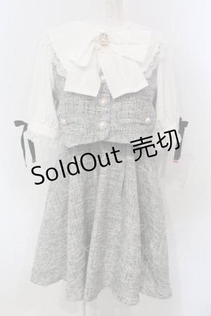 画像: Rojita / ベストレイヤードライクワンピース F グレーｘシロ O-25-04-29-035-LO-OP-YM-OS