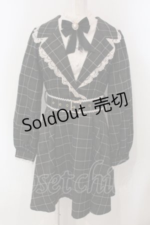 画像: Rojita / テーラード重ね着風ワンピース  クロ×シロ O-25-04-29-037-LO-OP-IG-OS