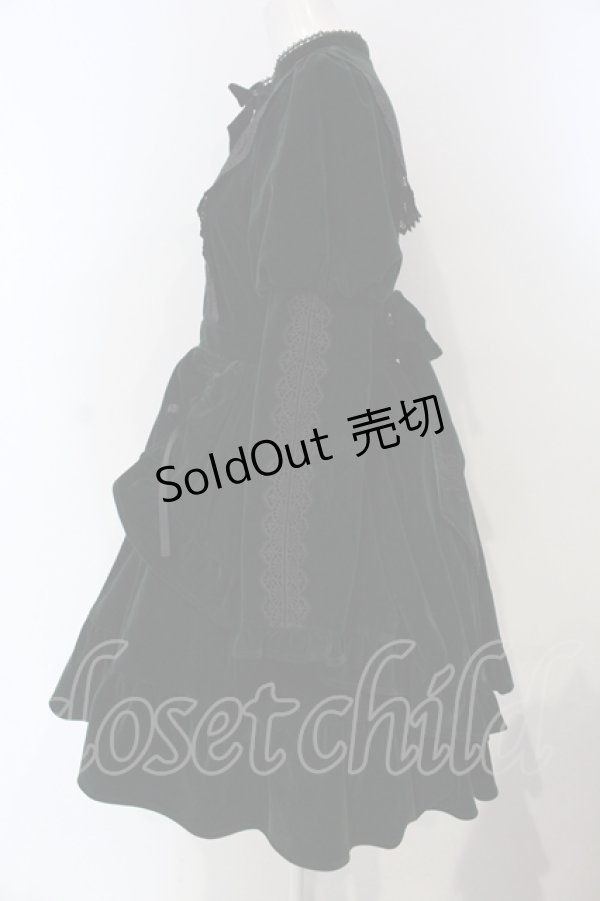 画像3: axes femme kawaii / ベルベットドールワンピース M グリーン O-25-04-29-004-AX-OP-OW-OS (3)