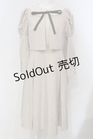 画像: Maison de FLEUR Petite Robe / クロエが微笑むワンピース S ベージュ O-25-04-29-052-EL-OP-IG-OS