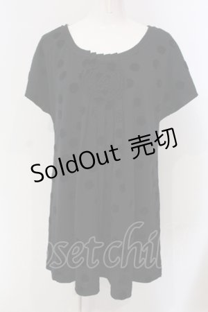 画像: INGEBORG / ベロアカメリアカットワンピース 9 クロ O-25-04-29-060-LO-OP-IG-OS
