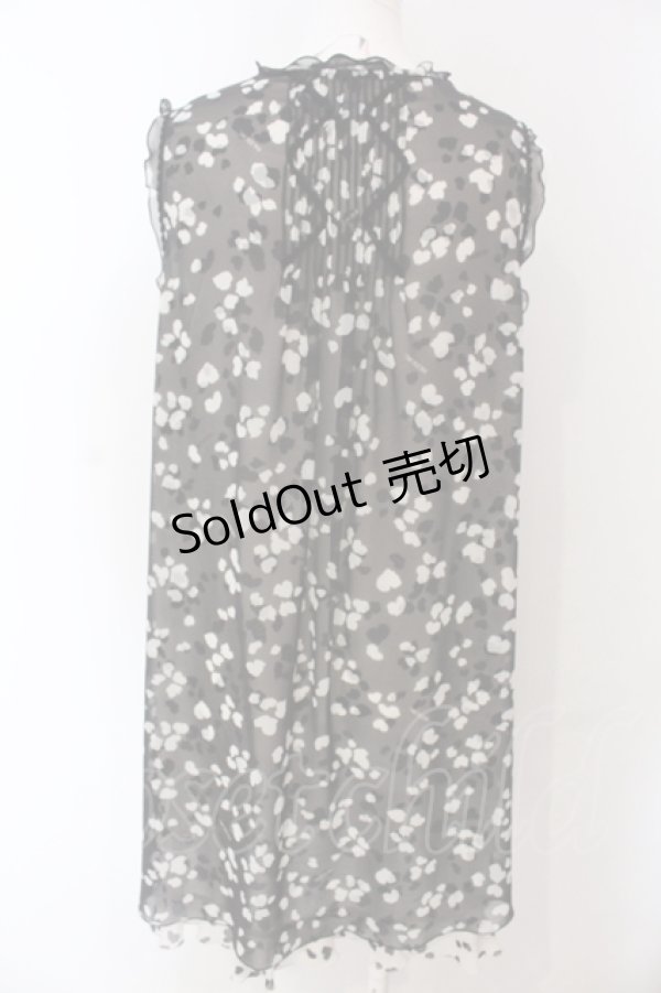 画像4: INGEBORG / レオパードシフォンワンピース 9 クロ×シロ O-25-04-29-069-LO-OP-IG-ZI (4)