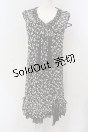画像: INGEBORG / リボンプリントチュールワンピース 9 クロ O-25-04-29-072-LO-OP-IG-OS