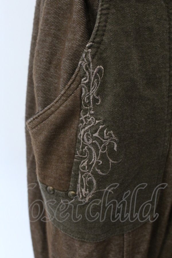 画像2: Ozz Croce / イレギュラーギャザーサルエルパンツ  カーキブラウン O-25-04-29-081-OO-PA-IG-OS (2)