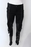 画像1: Ozz Croce / ベルテッドレースアップパンツ  ブラック O-25-04-29-083-OO-PA-IG-OS (1)
