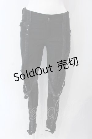 画像: Ozz Croce / ベルテッドレースアップパンツ  ブラック O-25-04-29-083-OO-PA-IG-OS