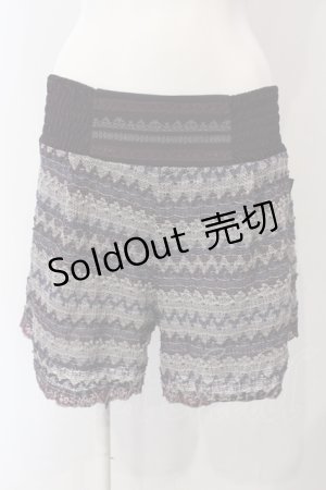 画像: Ozz oneste / 透かし編みショートパンツ  パープル O-25-04-29-084-OO-PA-IG-OS