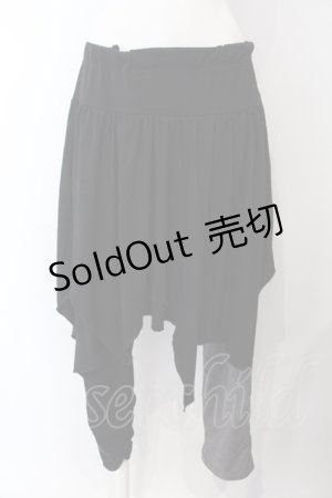 画像: ALGONQUINS / バイカラーイレギュラーカットパンツ  ブラック×グレー系 O-25-04-29-085-AL-PA-IG-OS
