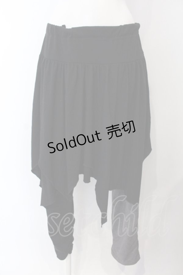 画像1: ALGONQUINS / バイカラーイレギュラーカットパンツ  ブラック×グレー系 O-25-04-29-085-AL-PA-IG-OS (1)