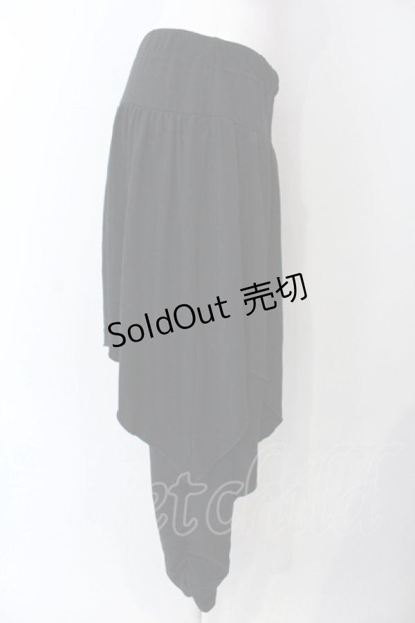 画像2: ALGONQUINS / バイカラーイレギュラーカットパンツ  ブラック×グレー系 O-25-04-29-085-AL-PA-IG-OS (2)