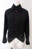 画像1: PUTUMAYO / レースアップ燕尾ブラウス  ブラック×レッド O-25-04-29-087-PT-BL-IG-OS (1)