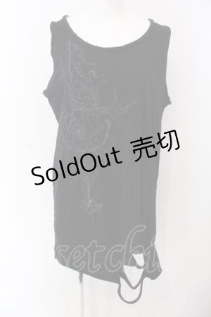 画像: Ozz Croce / クロスプリントダメージタンク  ブラック O-25-04-29-093-OO-TO-IG-OS