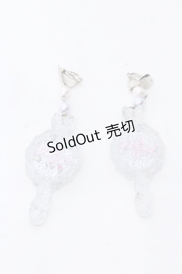 画像1: 【SALE】Angelic Pretty / Bunny Mirrorイヤリング  クリア O-25-04-30-044-AP-AC-IG-ZT208-F002 (1)