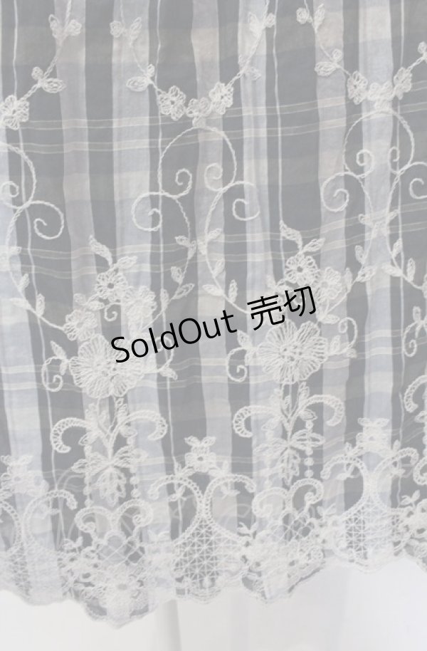 画像2: INGEBORG / 刺繍チェックワンピース インナータンクセット  ブルー系 O-25-04-30-1030-LO-OP-IG-OS (2)
