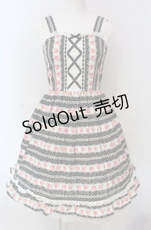 画像: Shirley Temple / ドットいちごボーダーサンドレス 150ｃｍ クロ O-25-04-30-1036-ET-OP-OW-OS