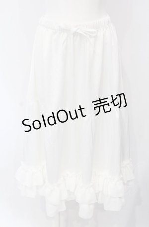 画像: axes femme kawaii / ミディフリルペチスカート M シロ O-25-04-30-1050-AX-SK-OW-OS