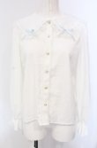 画像1: majoretty / はしごレースブラウス S シロ×サックス O-25-04-30-1052-LO-BL-OW-OS (1)