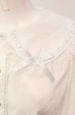 画像2: majoretty / はしごレースブラウス S シロ×サックス O-25-04-30-1052-LO-BL-OW-OS (2)