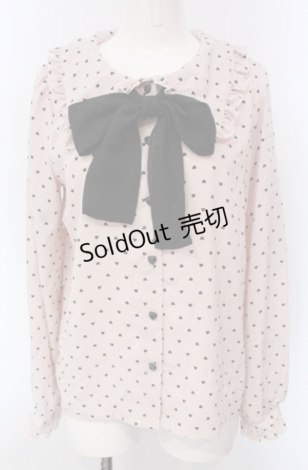 画像1: majoretty  / MRハートドットブラウス S ピンク O-25-09-03-1008-LO-BL-OW-ZT010 (1)