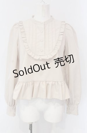 画像: FLC / 皆方由衣コラボペプラムブラウス S ベージュ O-25-04-30-1058-LO-BL-OW-ZS