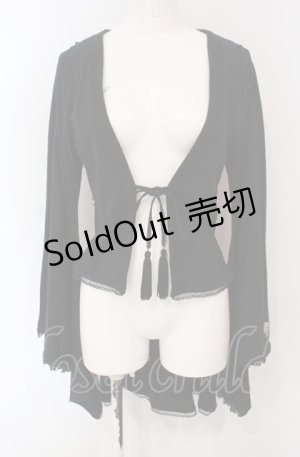 画像: gouk / フィッシュテール着物カーディガン  ブラック O-25-04-30-1069-GO-TO-IG-OS