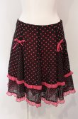 画像1: MILK / ドットシフォンスカート  クロ×ピンク O-25-04-30-1076-ML-SK-OW-OS (1)