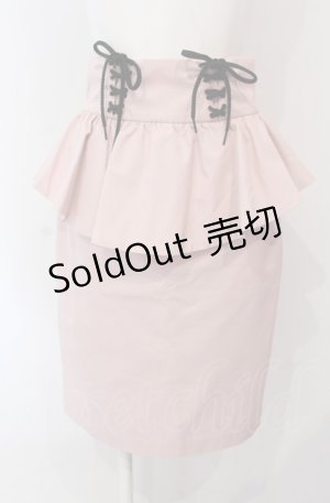 画像: MILK / ペプラムタイトスカート  ピンク O-25-04-30-1077-ML-SK-OW-OS
