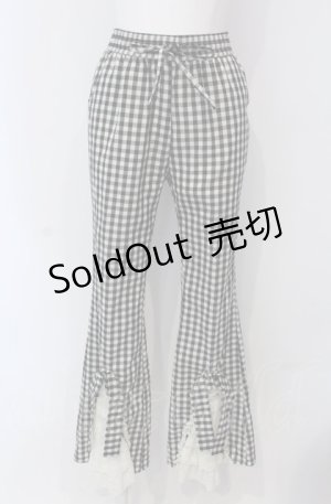 画像: Bobon21 / 裾レースクラシカルガーリーフレアパンツ M クロ O-25-04-30-1009-EL-PA-OW-ZT366