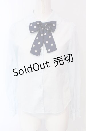 画像: Shirley Temple / 水玉リボンブラウス 160ｃｍ サックス O-25-04-30-1079-ET-BL-OW-OS