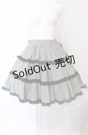 画像: metamorphose / ギンガムチェックティアードスカート  クロ O-25-04-30-1085-ME-SK-OW-OS